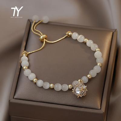 China Opal Beads Beads Charm Bracelet Luxurious TRENDY Plated 18K Gold Jewelry Hot Selling Women's Exquisite Fashion Accessories for sale