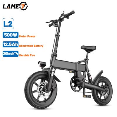 China Aluminum alloy Lamett L2 32km/h 48V 12.5Ah snow tire fat city electric bike with promotion for sale