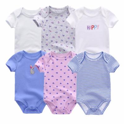 Cina Newborn 100% Cotton Boys Rompers Printed Organic100% Floral Organic Cotton Baby Bodysuits Wholesale in vendita