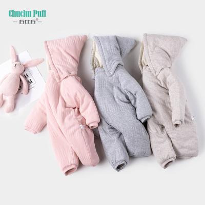 China Hot Selling 100% Cotton ChuchuPuff Baby Knitted Romper Plain Baby Rompers With Good Price Te koop