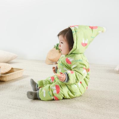 China New Arrival Antibacterial Newborn Snowsuit Long Sleeve Best Infant Snowsuit With Button Cotton Organic Baby Bunting Newborn Costume for sale