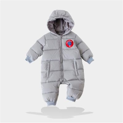 China 2022 Winter New Antibacterial Collection Baby Carriage Suit For Newborn Baby Two Way Zipper Downjact Set With Button Infant Snowsuit for sale