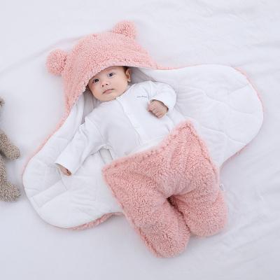 China Baby Boy Girls Antibacterial Cute Newborn Plush Wrap Sack Covers Baby Ultra-Soft Fluffy Sleeping Bag Guardian Angel Best Gift for sale