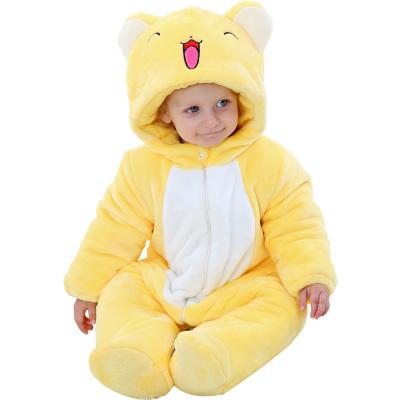 China New 100% Polyester Cute Winter Children's Flannel Coat Clothes Fall/Winter Children Use Baby Overalls for sale