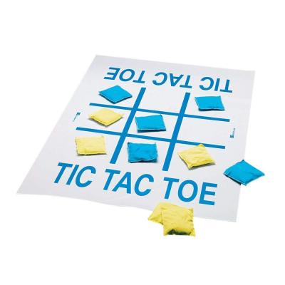 China Family Fun Party Game Favor Bean Bag X O Cooperative Chess Floor Tic-Tac-Toe Game Indoor Outdoor Game for sale