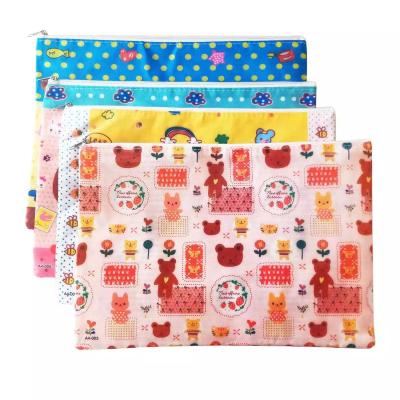 China Custom Size Accepted Polyester Fabric Folder Holder Stationery Ladies Document Bag School Supplies File Bag for sale