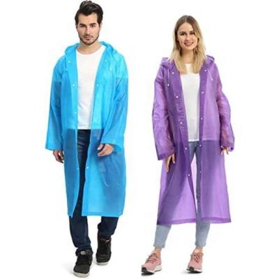 China Bachelorette Rainwear Manufacturer Direct Reusable Relief EVA Plastic Raincoats Waterproof Long Heavy Duty Raincoat For Women Men for sale