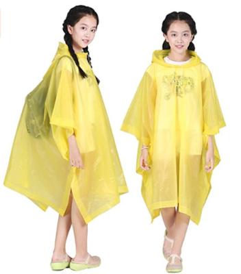 China 100% Raincoat Customize Colors Portable Lightweight Eva Raincoat Material Reusable Ponchos For Kids for sale