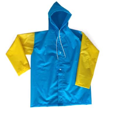 China Bachelor Raincoats Customize Colors Reusable Children Visit Camp Increasing Emergency Equipment Eva Kids Hooded Overall Safe Raincoat Along for sale