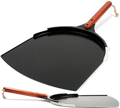 China The workable aluminum metal pizza peel spatula for baking pizzas and breads die casting pizza peels tool for sale