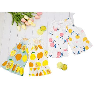 China Wholesale Sustainable Mustard Orange Cotton Summer Cotton Clothing Pet Clothes Designer Floral Dress For Dog for sale