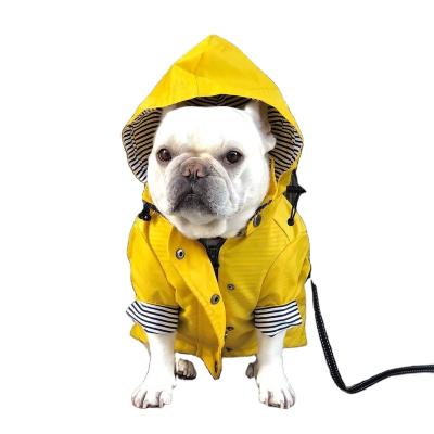 China Wholesale Spring Buttons Pet Dog Jacket Coat Raincoat Raincoat Hoodie Apparel Luxury Waterproof Clothes Viable For Puppy for sale