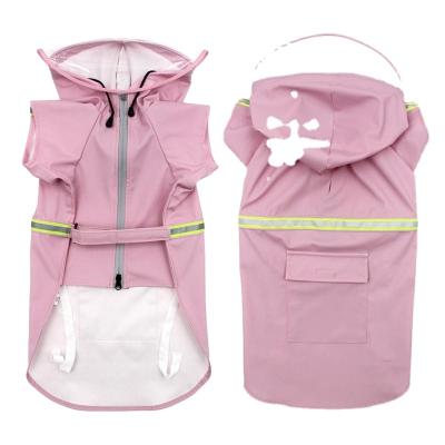 China Viable Waterproof Large Dog Raincoat Jacket Coat Reflective Clothes for sale