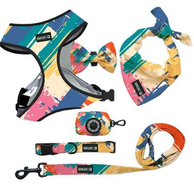 China Manufacturers Cute Custom Luxury Custom Hang Bandana Harness Rope Leash Dog Collars for sale