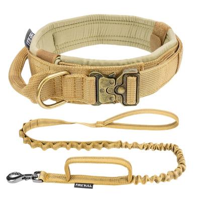 China Quick Release Tactical Heavy Duty Weighted Heavy Duty Thick Training Release For Dogs Collars And Leashes for sale