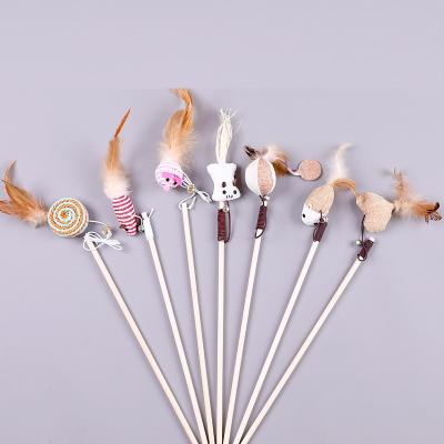 China Hot Sale Christmas Treat Bar Scratch Interactive Guard Toys Cat Teaser Stick Viable for sale