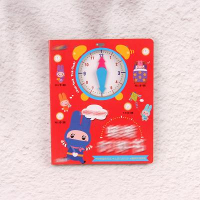 China Paper & Paperboard OEM Time Clock Books Object Cognition Tool Books for Toddlers Logo Printing CMYK Durable for sale