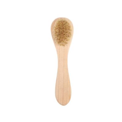 China Natural Wooden Baby Hair Brush Good Quality Boar Hair Brush Custom Hair Brush For Baby Shampoo And Bath for sale