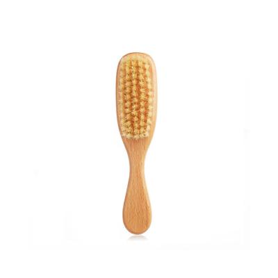 China Pure Natural Baby Boar Bristle Hair Brush Wooden Hair Brush With Wooden Handle Wooden Hair Comb Wholesale for sale