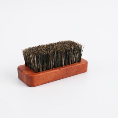 China Small and Convenient Custom Logo Small Wooden Board Hair Beard Brush for sale