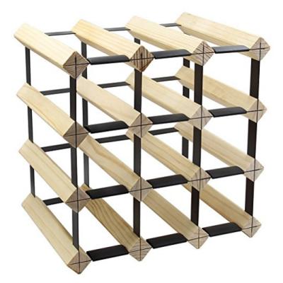 China 12 Other Household DIY Wooden and Metal Bottle Wine Racks for sale