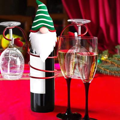 China Christmas Decoration Christmas Holiday Celebrate Gift Hanging Wine Glass Rack Countertop Wine Racks For Home for sale