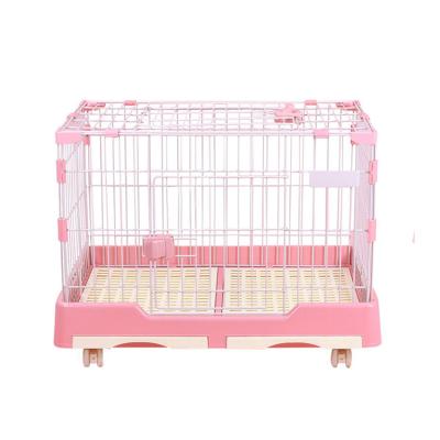 China Breathable Metal Iron Wire Large Pet Cages Foldable Kennels Cage Rabbit Dog Cat House for sale