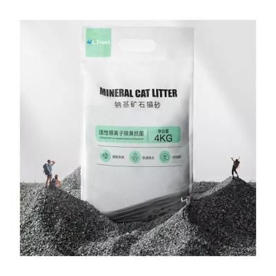 China Sustainable Pet Friendly Cats Cleaning Stinky Mineral Dust Low Lock Cat Litter for sale