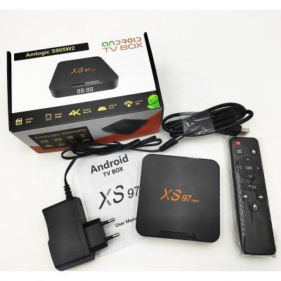 China hot sale xs97mini s905w2 dual band WIFI 2.4g /5g tv box android wifi 2.4g 5g wifi box hot sale xs97mini s905w2 net-flix dual band amlogic smart android tv box 4gb account for sale