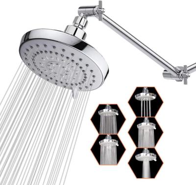 China With 5-Settings High Pressure Diverter Rain Shower Head With 11 IN Adjustable Arm for sale