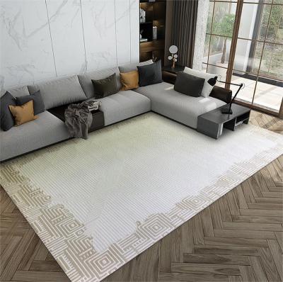 China Hot Selling Modern Machine Made Fabric Fullness Woven Fabric Polyester Wool Rug Used In Living Room And Public Areas for sale