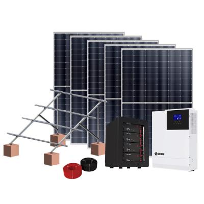 China 5KW 10kw 1kw 2kw 3kw 4kw 6kw 8kw home solar power system off grid solar power panel system for home for sale