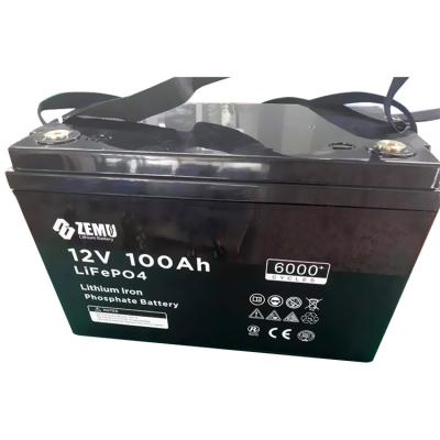 China Deep Cycle Lifepo4 Battery Lithium Iron Phosphate RV Battery 12v 100ah RV Lifepo4 Battery For Solar System 100Ah for sale