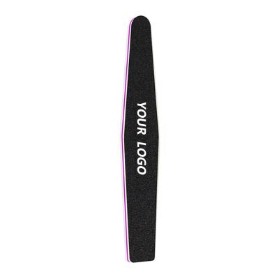 China Wholesale Black Sponge Nail Files For Acrylic Nails 100/180 Durable Nail File Custom Logo for sale