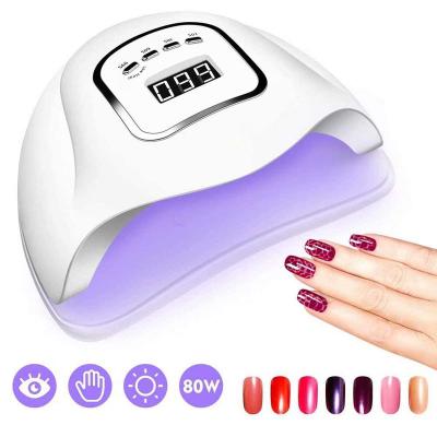 China 80W Salon UV Nail Dryer Led Gel Nail Lamp Curing UV Lamp For Manicure Nail Salon for sale