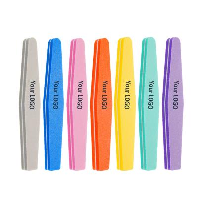 China Double Sided Nail File Buffer Manicure Nail Care Tools Sponge Nail File Nail Decoration Double Sided With Your LOGO for sale