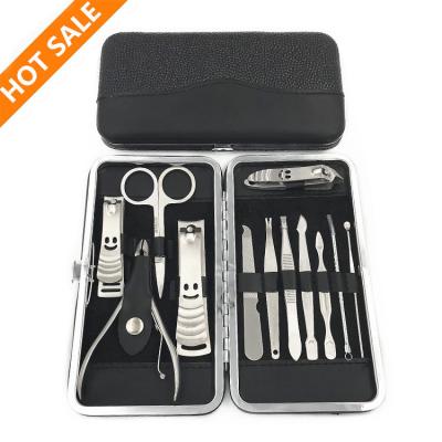 China Nail Tools/Toenail Care Cutter Kit Sets /manicure Pedicure OEM Manicure Sets Nail Care Stainless Steel Nail Cutter With PU Case for sale