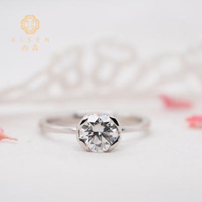 China High Quality Developed Ring Round White Gold CVD Certified Lab Diamonds 0.5ct IGI From Romantic Chinese Supplier HPHT For Decoration for sale