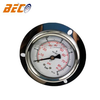 China Stainless Steel Case Beco Pressure Gauge Stainless Steel Pressure Gauge Lpg Oil Filled Pressure Gauge for sale