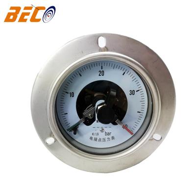 China Stainless Steel Case 100mm Beco 16bar Contact Pressure Gauge Electric Drone Pressure Gauge for sale