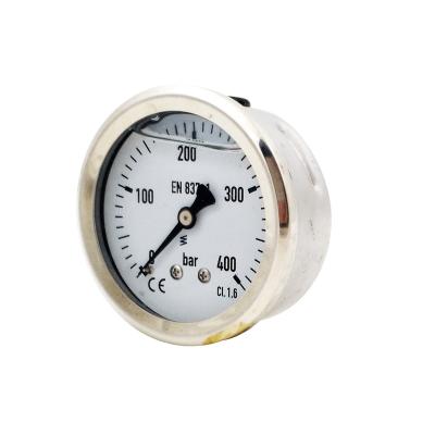 China Stainless Steel Case Beco 400bar High Pressure Oil Filled Pressure Gauge, Pressure Gauge for sale