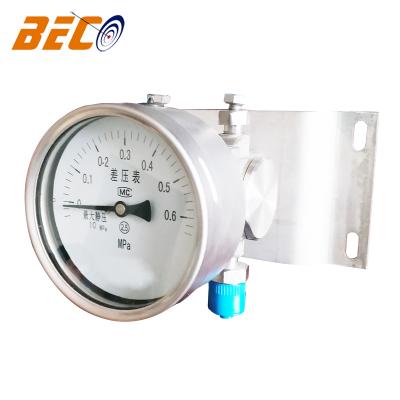 China Stainless Steel Case Beco Level Gauge High Static Pressure And Low Range 4inch Gauge for sale