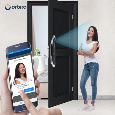 China Usmart Go Orbita APP Outdoor Waterproof Passcode WIFI Main Door Two Way Smart Door Lock with Video Camera for sale