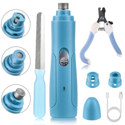 China Viable High Quality ABS Electric Dog Cat Nail Grinder Trimmer Clipper Set for sale