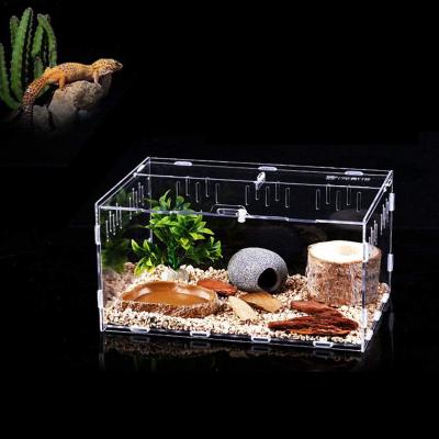 China Viable Reptile Lizard Mini Greenhouse Box Reptile Acrylic Cage Reptile Case for sale