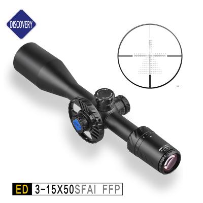 China Discovery ED 3-15X50SFIR FFP Scope 30mm Dia Tube Illuminated Tactical Hunting Scope Used for PCP Airsoft Rifle ED 3-15X50SFIR for sale