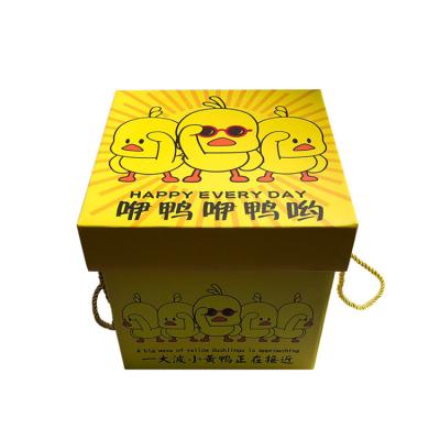 China Handmade Factory Directly Wholesale Paper Cake Boxes With Handle for sale