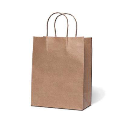 China Friendly / Foldable / Customized Recyclable Kraft Paper Bag With Twisted Handle Reusable Shopping Paper Bags for sale