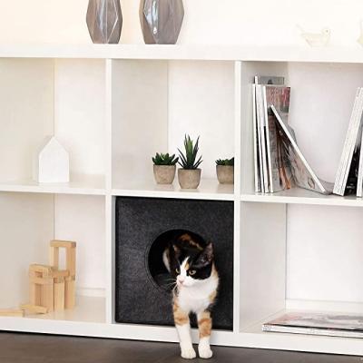 China Portable breathable hot sale felt Cat House, environmental friendly polyester felt, can be size, style, color, etc. tailored to customer needs. for sale