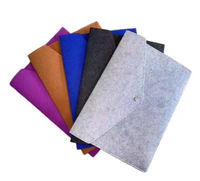 China Wholesale eco-friendly button design document holder a4 office supplies terylene fabric felt portable folder for sale